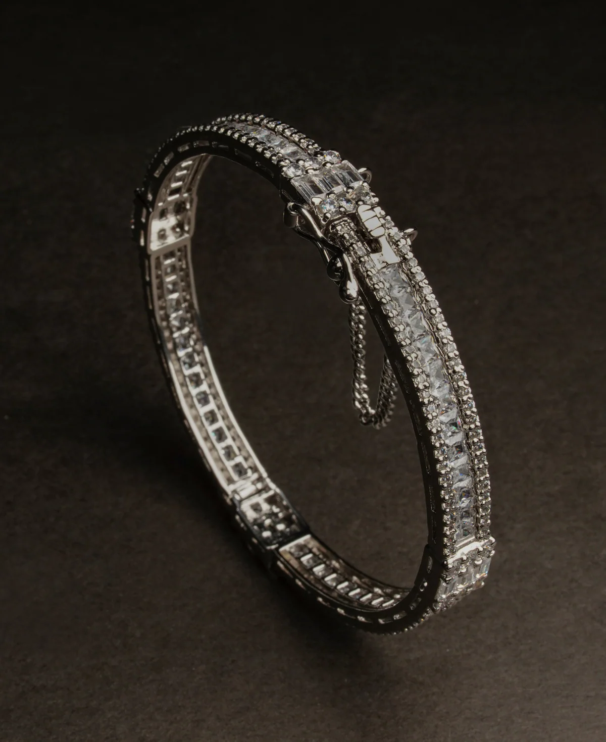 Zrc Baguette ZRC Baguette SLV Kara – Sterling Silver with Clear Zircons - Image 1